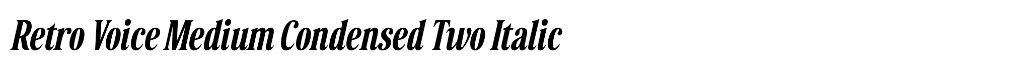 Retro Voice Medium Condensed Two Italic image